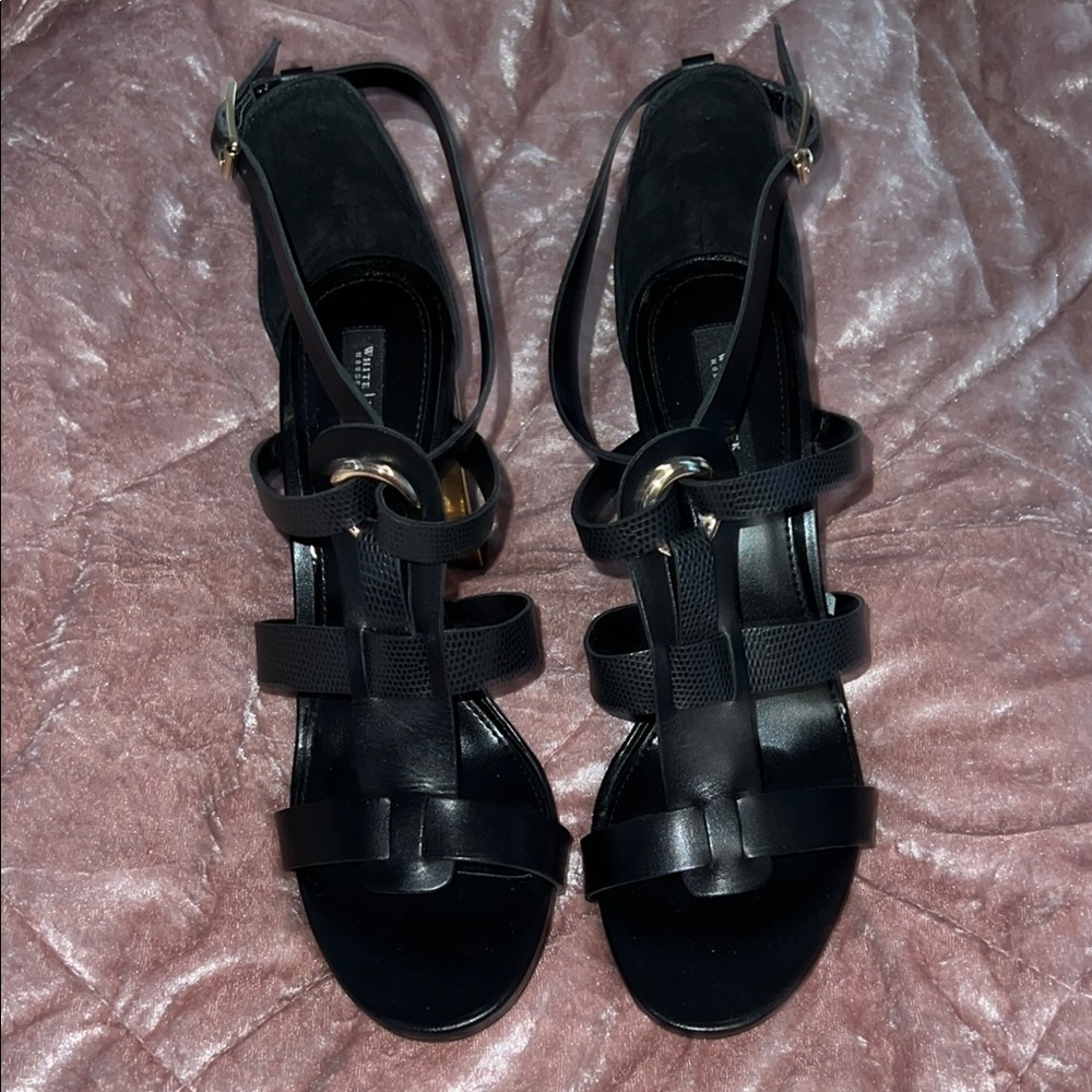 White House Black Market Black Gladiator Sandals